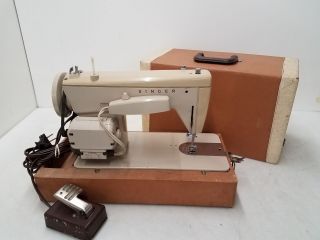 Vintage Singer Model 237 Sewing Machine W/ Case