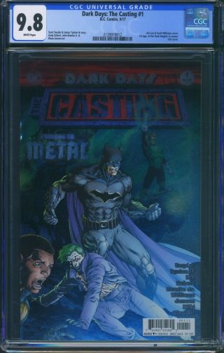 Dark Days The Casting 1 (dc) Cgc 9.  8 White Pages 1st Cameo The Batman Who Laughs