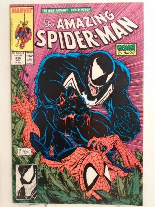 Marvel Spider - Man 316 (1989) 1st Venom Cover,  Black Cat,  Todd Mcfarlane