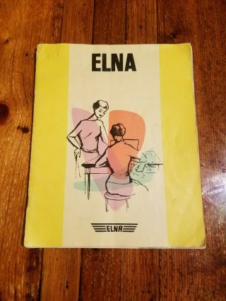 Vintage 1958 Elna Sewing Machine Instruction Book Supermatic / Plana Supermatic