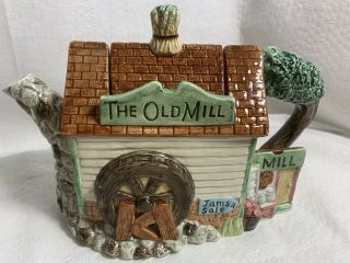 Vintage Teapot Old Towne Mill Omnibus 1995 Fitz And Floyd