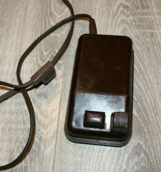 Singer Sewing Machine 401a Brown Foot Pedal With 2 Prong Plug 197629