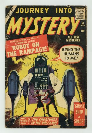 Journey Into Mystery 51 Gd - 1.  8 1959