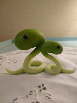 Enesco Home Grown Green Bean Sprout Snakes Figurine