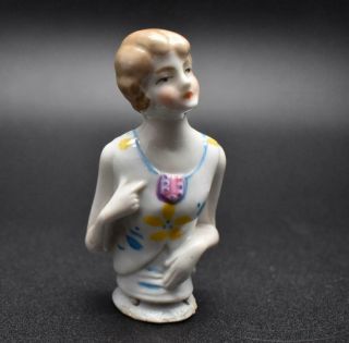 Antique German Porcelain Half Doll " 1920 
