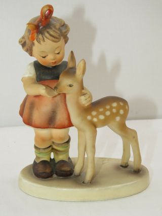 Tmk 3 Mi Hummel Friends Girl/deer 5 1/4 " Figurine