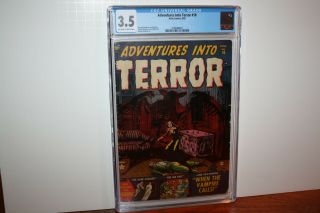 Adventures Into Terror 10 1952 Atlas Marvel Golden Age Horror Comic Cgc 3.  5