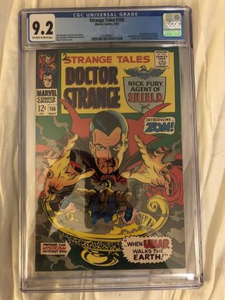 Strange Tales 156 (may 1967,  Marvel) First Appearance Of Zom Cgc 9.  2