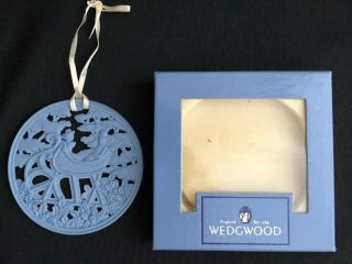 Wedgwood Sleigh Ride Blue Jasper Christmas Ornament 2 - 14529 - 1008 Retired