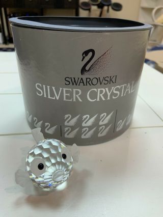 Swarovski Crystal Figurine Large Blowfish,  With 7644 Nr 041000