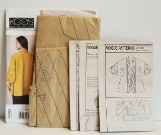 KOOS Couture Vogue Designer Jacket Kimono V1493 Size L XL XXL Pattern Uncut 2