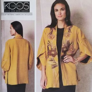 KOOS Couture Vogue Designer Jacket Kimono V1493 Size L XL XXL Pattern Uncut 3