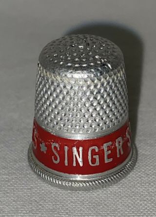 Vintage Thimble Advertising Singer Sewing Machines Metal Antique