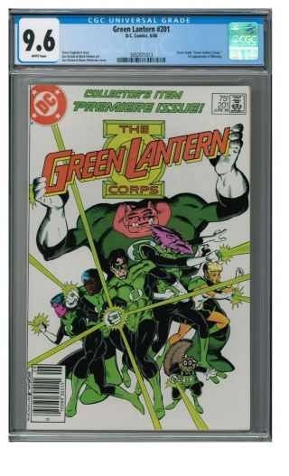 Green Lantern 201 (1986) 1st Appearance Kilowog Cgc 9.  6 Eb328