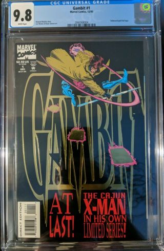 Gambit 1 Gold Foil Cover Nm/mt 9.  8 Cgc X - Men Movie 1993 Marvel Comics