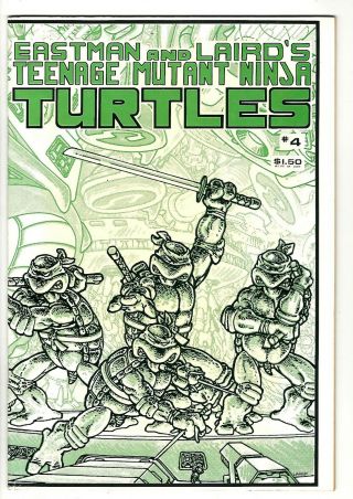 Teenage Mutant Ninja Turtles 4 (1985) Fn/vf Eastman - Laird 1st Print
