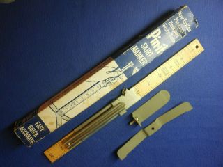 Vintage " Pin - It " Taylor Skirt Hem Marker 7” - 20” Ruler Orco Products W/ Box - Usa