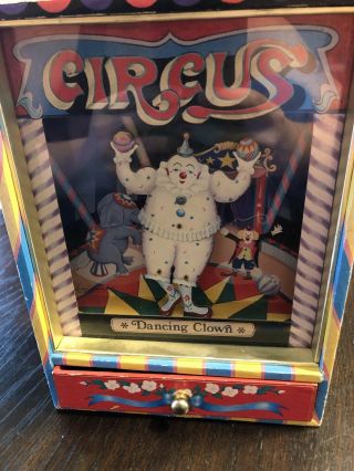 Pierrot De Pierre Circus Dancing White Clown Wind Up Music Box