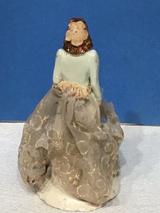 1950 ' s Chalkware Bride & Groom Separate Wedding Cake Toppers Coast Novelty Mfg 3