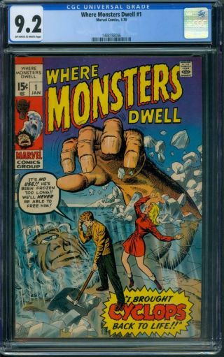 Where Monsters Dwell 1 Cgc 9.  2 Ow/wh