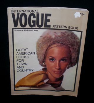 Vtg Oct / Nov 1968 Vogue Pattern Book Couture Laroche Saint Laurent Cardin Dior