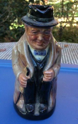 Miniature Antique Royal Doulton Winston Churchill Toby Mug 4 "