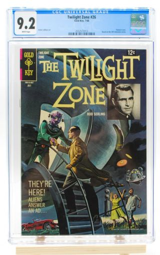 The Twilight Zone 26,  Gold Key 1968,  Cgc 9.  2,  Painted Cover
