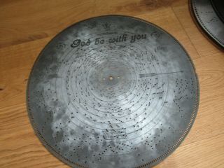 Antique Stella 17 " Music Box Disc.  God Be With You.  1 Of 40