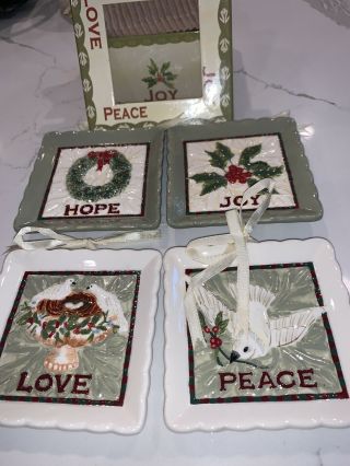 Mww Market Mini Plates Christmas Set Of 4