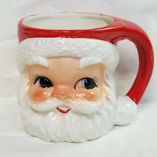 Vintage Lefton Santa Claus Head Mug 2542 Made Japan