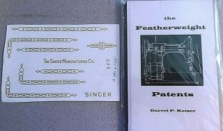 Singer Featherweight 221/222 Sewing Machine Restoration Decals/transfers,  Book