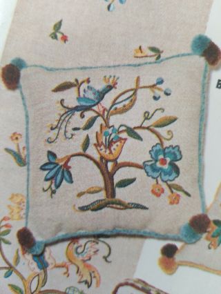 RARE Vintage 1962 McCall ' s 6421 Transfer Pattern for JACOBEAN CREWEL EMBROIDERY 3