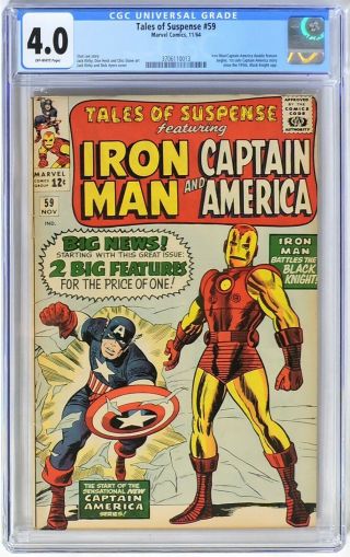 E265.  Tales Of Suspense 59 By Marvel Cgc 4.  0 Vg (1964) 1st App.  Of Jarvis