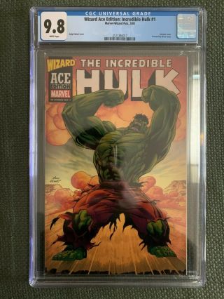 Wizard Ace Edition: Incredible Hulk 1 Cgc 9.  8 (acetate Cover)