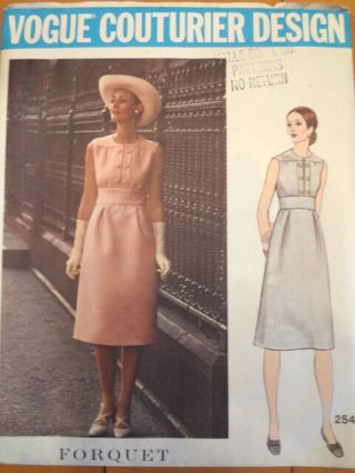 Vintage Vogue Couturier Design 2542 Dress Pattern - Forquet