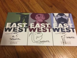 East Of West Trade Paperbacks Volumes 1 - 3 Sign And Sketch By Nick Dragotta