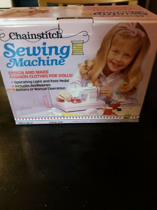Childrens Chainstitch Sewing Machine Battery Operated Carry Case