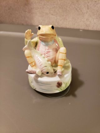 Schmid Beatrix Potter Jeremy Fisher Frog Down By The Old Mill Stream Music Box