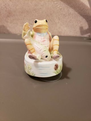 Schmid Beatrix Potter Jeremy Fisher Frog Down by the Old Mill Stream Music Box 2