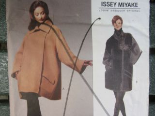Vogue 1227 Issey Miyake Coat Design Sewing Pattern Sz SML 1993 - uncut 2
