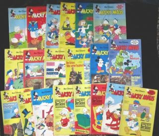Walt Disney Micky Maus German Language Comic Books (20) Aug 1964 - Jan 1965