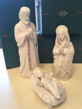 Lenox China Jewels Nativity Holy Family Figurine Mary Joseph Jesus Christmas