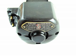 SINGER 301 301A SEWING MACHINE MOTOR WITH BRACKET RUNS SMOOTH & STRONG 3