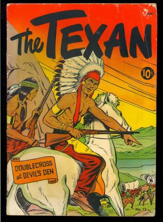 The Texan Comics 13 Matt Baker Cover Art Pre - Code St.  John 1951 Vg