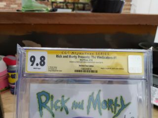 Signed and Sketched Rick and Morty Presents The Vindicators 1 CGC 9.  8 2
