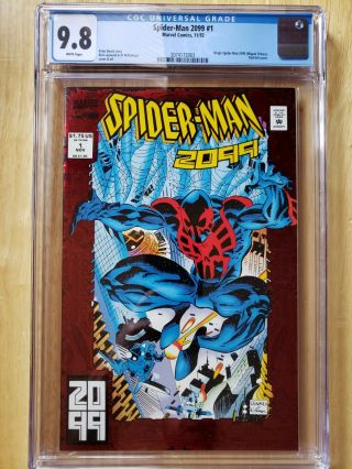 Spiderman 2099 1 Cgc 9.  8 Marvel 1992 Nm White Pages 1st Comic Series
