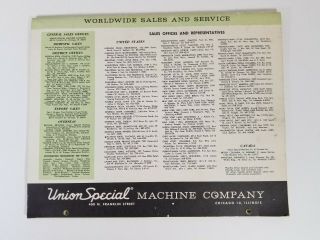 Vintage Union Special 1967 Calender,  Industrial Sewing Machines 2