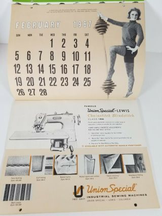 Vintage Union Special 1967 Calender,  Industrial Sewing Machines 3