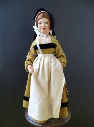 9 " Handmade In Great Britain Cloth Body Doll By Old Cottage Toys