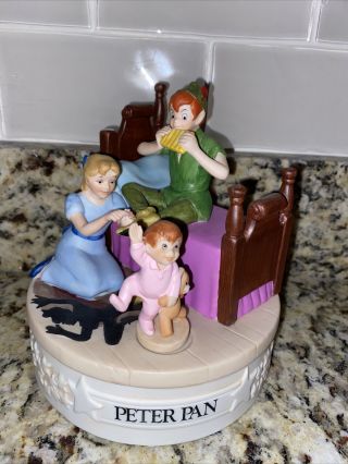 Rare Vintage Disney Musical Memories Limited Edition Peter Pan Music Box - Flaws